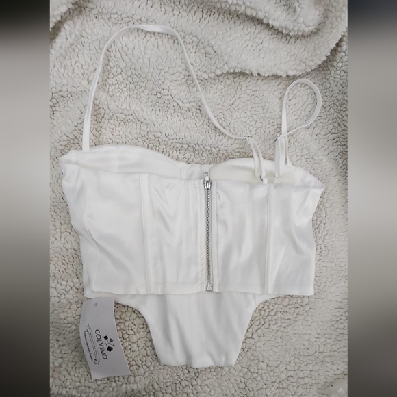 Colysmo Women Corset Top Sexy Backless Bustier Summer Spaghetti Strap Open Back - Picture 5 of 6